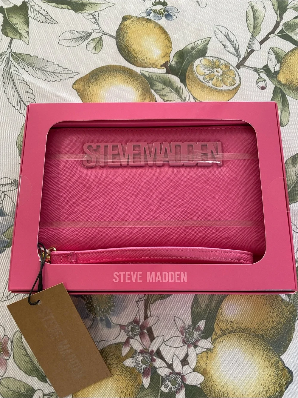 Steve Madden Bright Pink Wristlet Wallet new in box